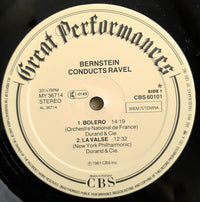 Bernstein* conducting the New York Philharmonic and the Orchestre National De France / Ravel* : Bolero / La Valse / Alborada Del Gracioso / Daphnis Et Chloe Suite No. 2 (LP, Comp)