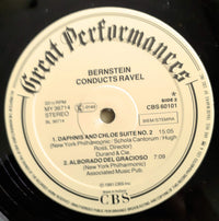 Bernstein* conducting the New York Philharmonic and the Orchestre National De France / Ravel* : Bolero / La Valse / Alborada Del Gracioso / Daphnis Et Chloe Suite No. 2 (LP, Comp)