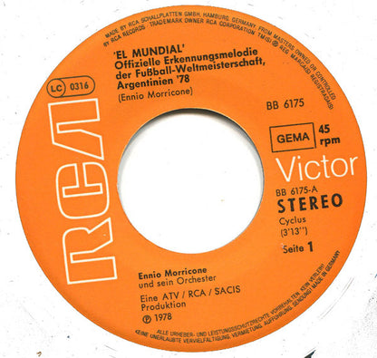Ennio Morricone Und Sein Orchester* : El Mundial (7", Single)