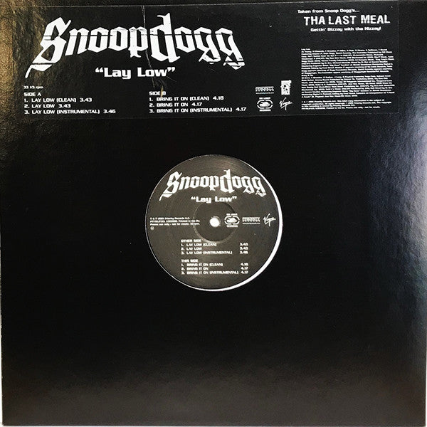 Snoop Dogg : Lay Low (12", Promo)
