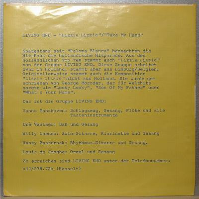 Living End : Lizzie Lizzie / Take My Hand (7", Single)