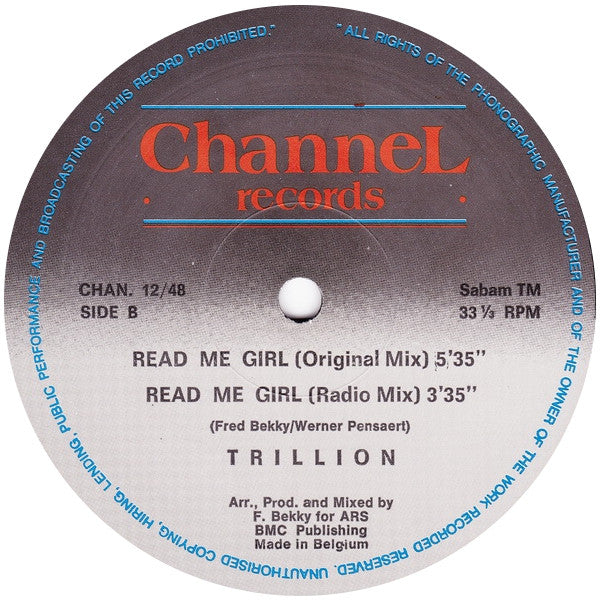 Trillion (2) : Read Me Girl! (12")
