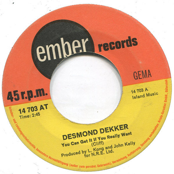 Desmond Dekker : You Can Get It If You Really Want (7", Single)