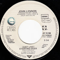 John Lennon : (Just Like) Starting Over (7", Single)