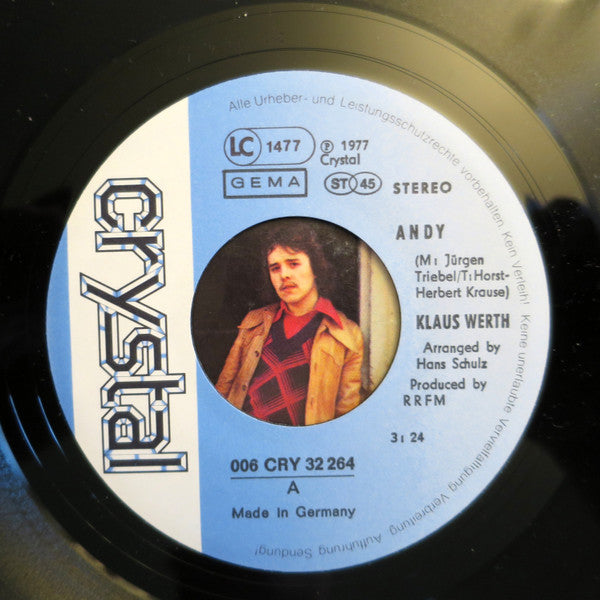 Klaus Werth : Andy (7", Single)