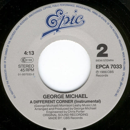 George Michael : A Different Corner (7", Single)