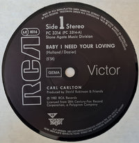 Carl Carlton : Baby I Need Your Loving (12", Maxi)