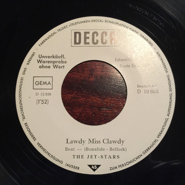 The Jet Stars : Lawdy Miss Clawdy / Lucky Guy (7", Single, Promo)