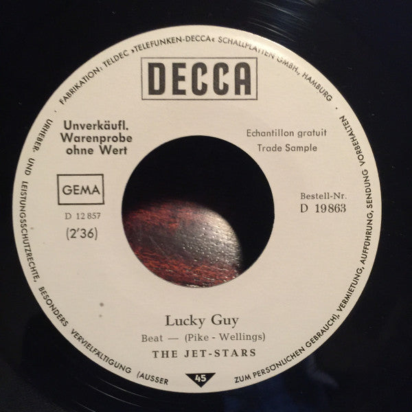 The Jet Stars : Lawdy Miss Clawdy / Lucky Guy (7", Single, Promo)