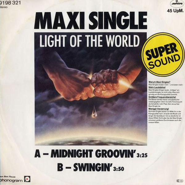 Light Of The World : Midnight Groovin' / Swingin' (12")