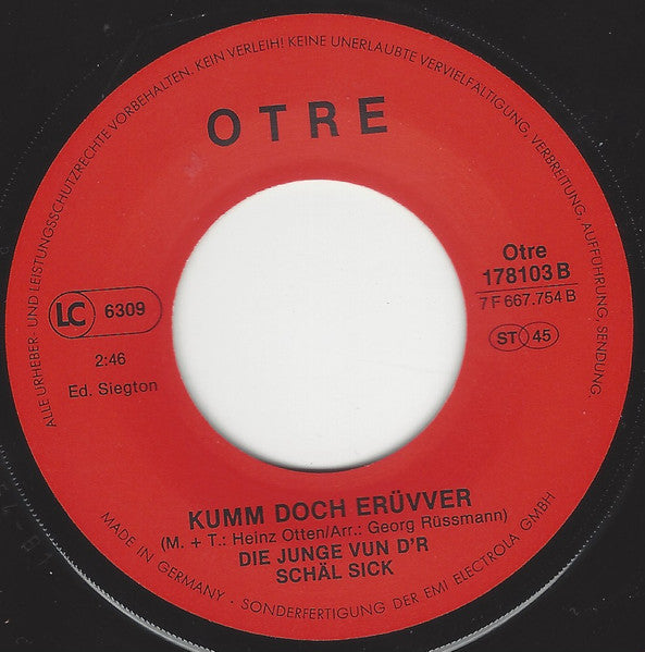 De Junge Vun D'r Schäl Sick : Ramba-Zamba-Samba (7", Single)