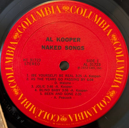Al Kooper : Naked Songs (LP, Album, Ter)