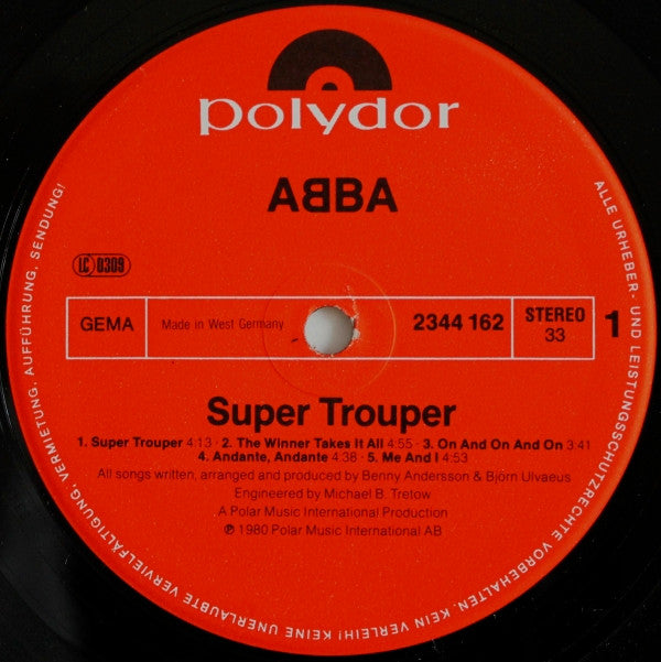 ABBA : Super Trouper (LP, Album)
