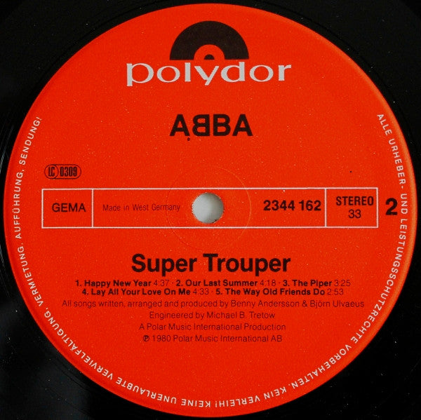 ABBA : Super Trouper (LP, Album)