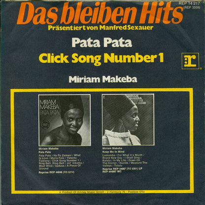 Miriam Makeba : Pata Pata / Click Song Number 1 (7")