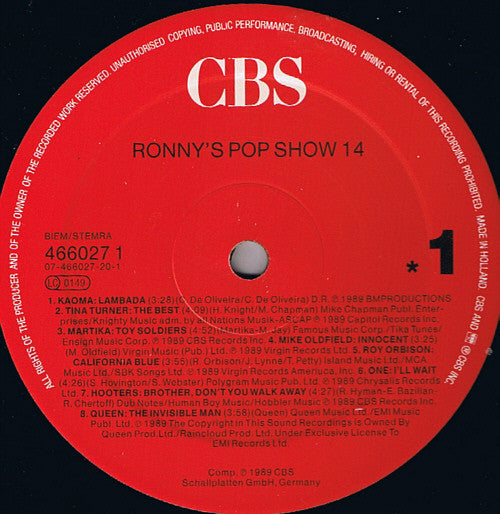 Various : Ronny's Pop Show 14 (32 Brandaktuelle Hitparaden-Asse) (2xLP, Comp)