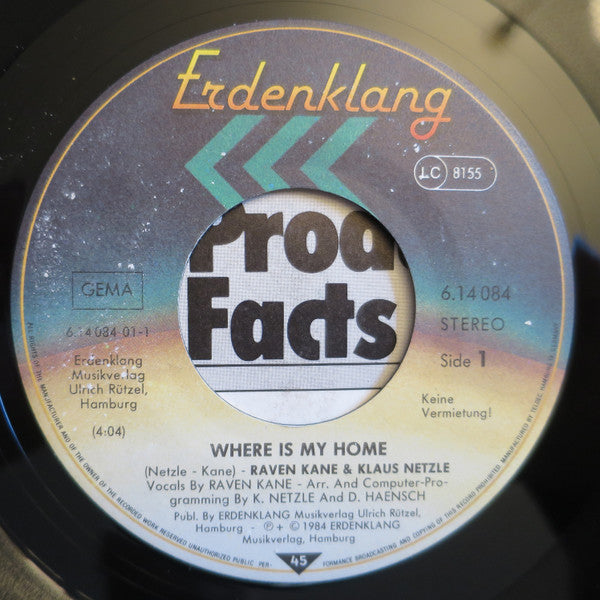 Raven Kane And Klaus Netzle : Where Is My Home (7", Single, Promo)