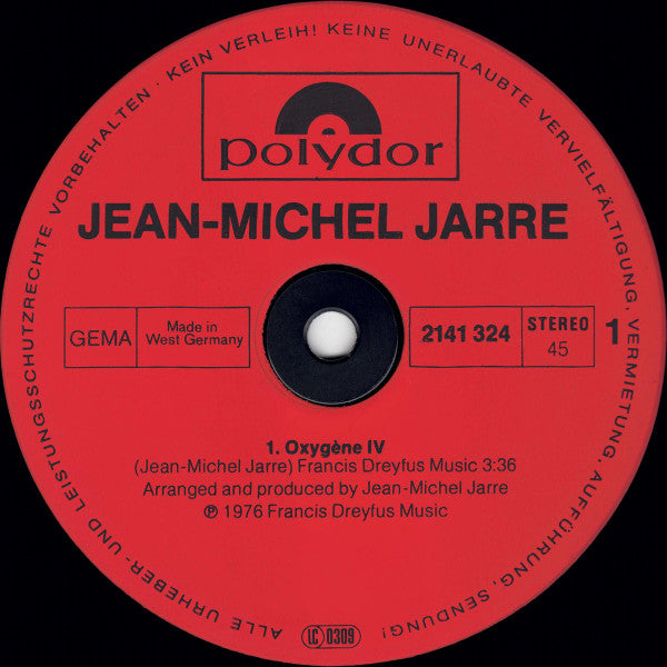 Jean-Michel Jarre : Oxygene IV / Equinoxe V (12", Maxi)