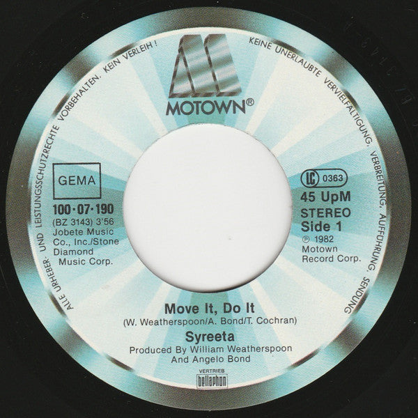 Syreeta : Move It, Do It (7", Single)