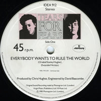 Tears For Fears : Everybody Wants To Rule The World (Extended Version) (12", Single)