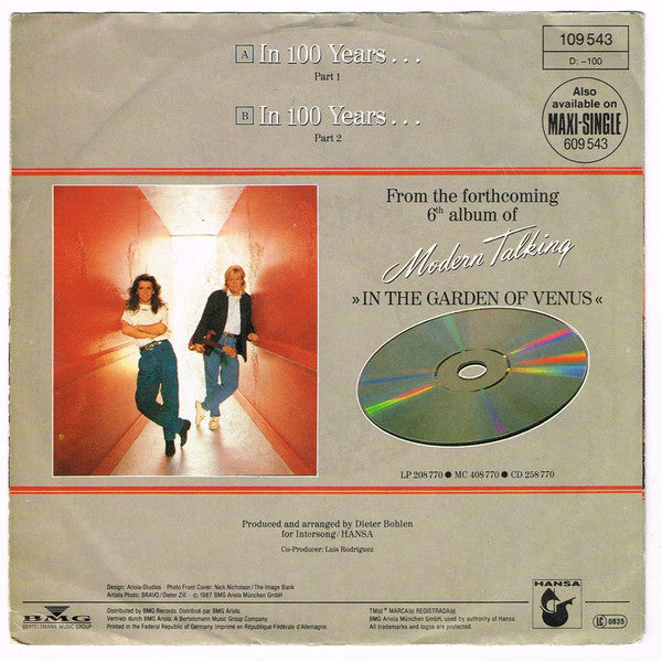 Modern Talking : In 100 Years… (7", Single)