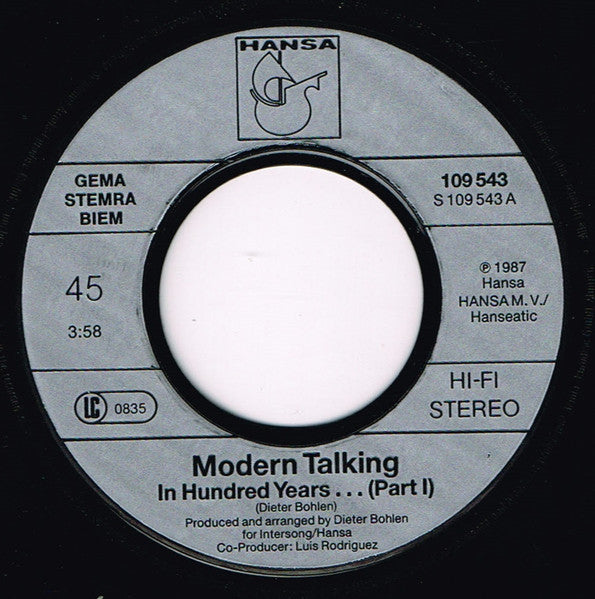 Modern Talking : In 100 Years… (7", Single)
