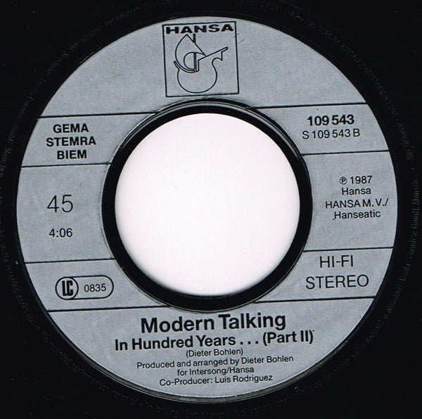 Modern Talking : In 100 Years… (7", Single)