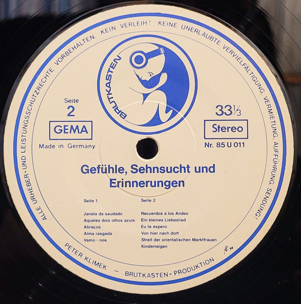 Waldemar Karmann : Gefühle, Sehnsucht Und Erinnerungen (LP, Album)