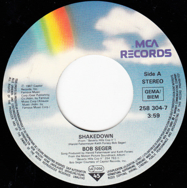 Bob Seger : Shakedown (7", Single)