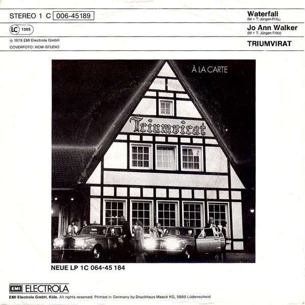 Triumvirat : Waterfall / Jo Ann Walker (7", Single)