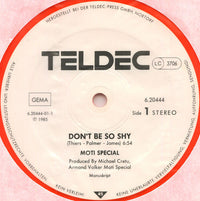 Moti Special : Don't Be So Shy (Extended Version) (12", Maxi, Ora)