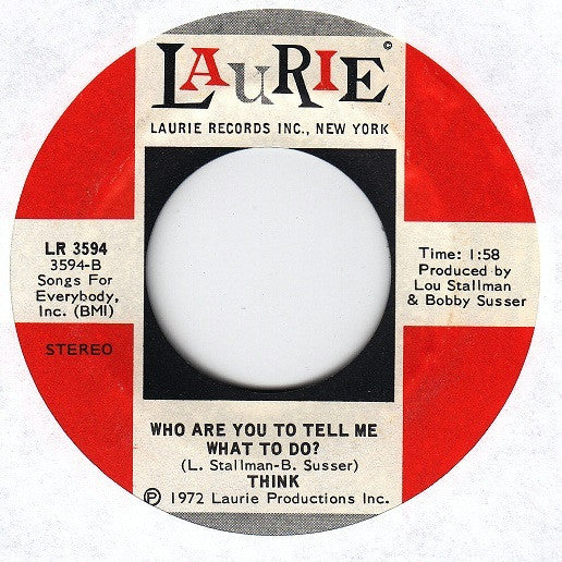 Think (2) : It's Not The World- It's The People (7", Single, Promo)
