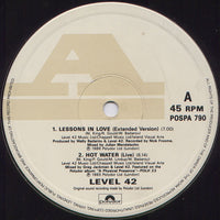 Level 42 : Lessons In Love / Something About You (12", Ltd)
