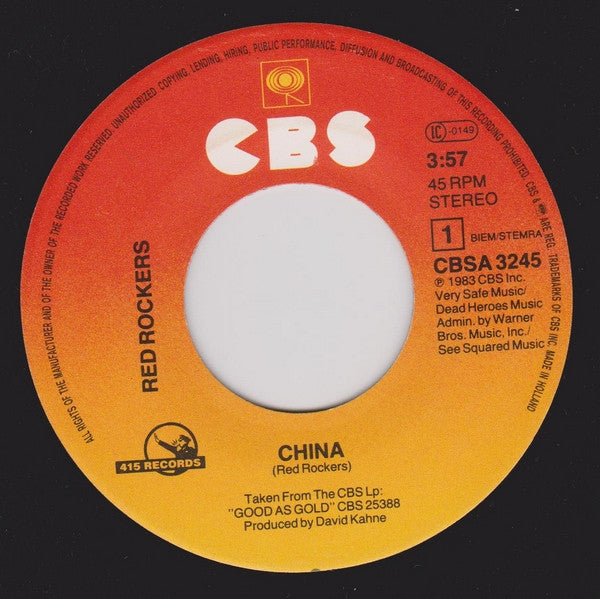 Red Rockers : China (7", Single)