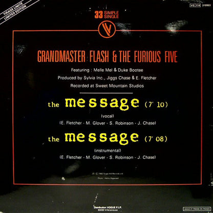 Grandmaster Flash & The Furious Five : The Message (12", Single, Ltd)