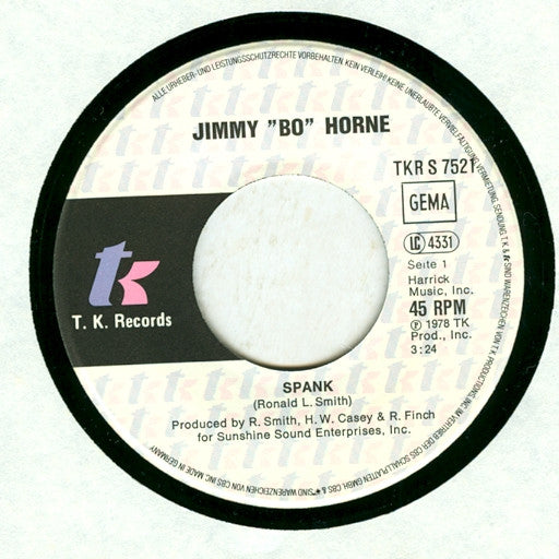 Jimmy "Bo" Horne : Spank (7", Single)