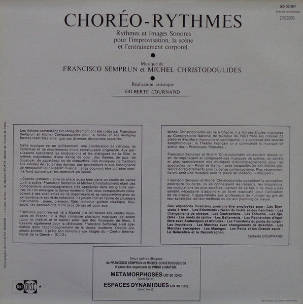 Francisco Semprun Et Michel Christodoulides : Choréo-Rythmes (LP, Album, RE)