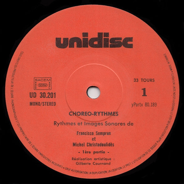 Francisco Semprun Et Michel Christodoulides : Choréo-Rythmes (LP, Album, RE)