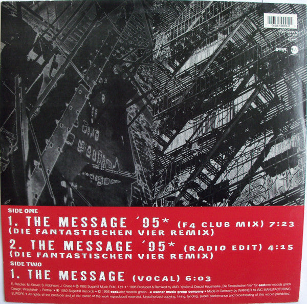 Grandmaster Flash & The Furious Five : The Message 95' (Die Fantastischen Vier Remix) (12")