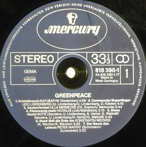 Various : Greenpeace (LP, Comp)