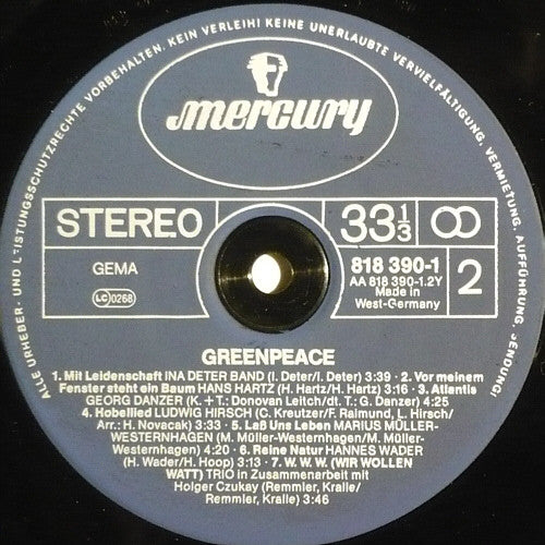 Various : Greenpeace (LP, Comp)