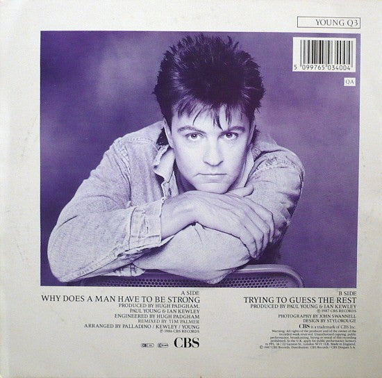 Paul Young : Why Does A Man Have To Be Strong (7", Single, Ltd, Pos)