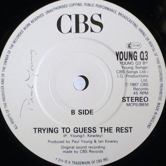 Paul Young : Why Does A Man Have To Be Strong (7", Single, Ltd, Pos)