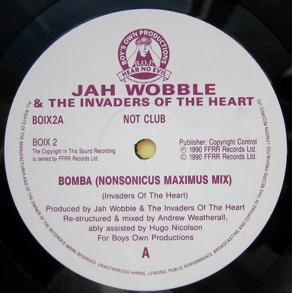 Jah Wobble's Invaders Of The Heart : Bomba (12")