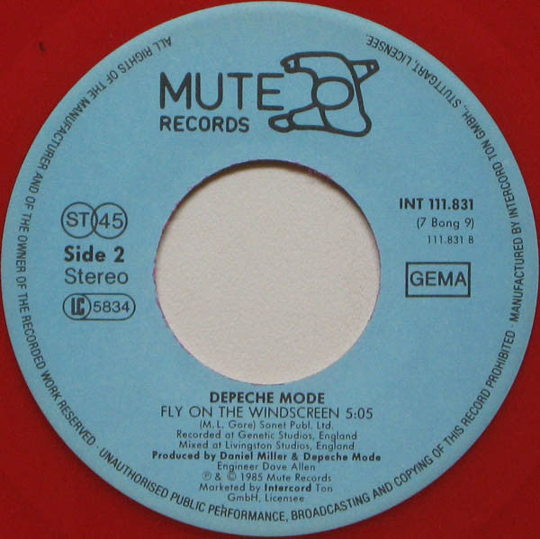 Depeche Mode : It's Called A Heart (7", Single, Red)