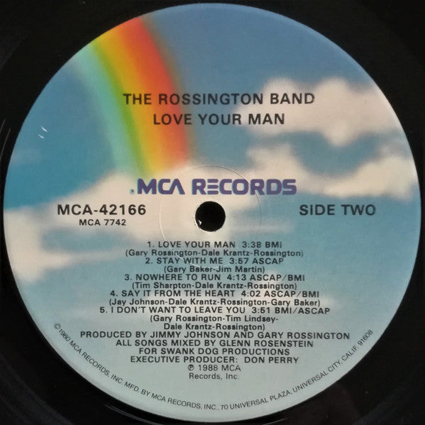 The Rossington Band : Love Your Man (LP, Album, Glo)