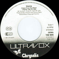 Ultravox : Vienna (7", Single)
