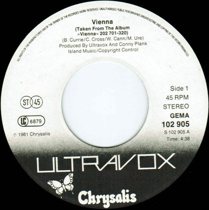 Ultravox : Vienna (7", Single)