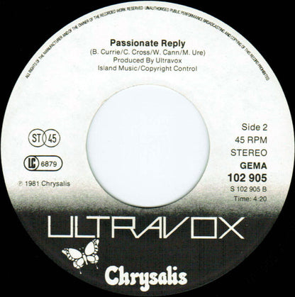 Ultravox : Vienna (7", Single)