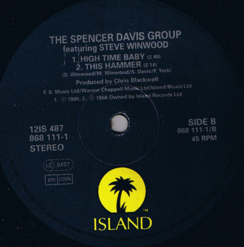 The Spencer Davis Group Featuring Steve Winwood : Keep On Running (12")